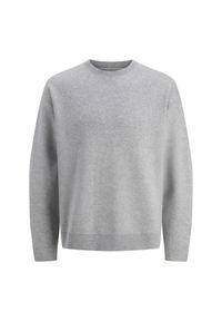 Sweter Jack & Jones Bradfort jasnoszary melanż. Kolor: szary. Wzór: melanż. Sport: skateboard #1