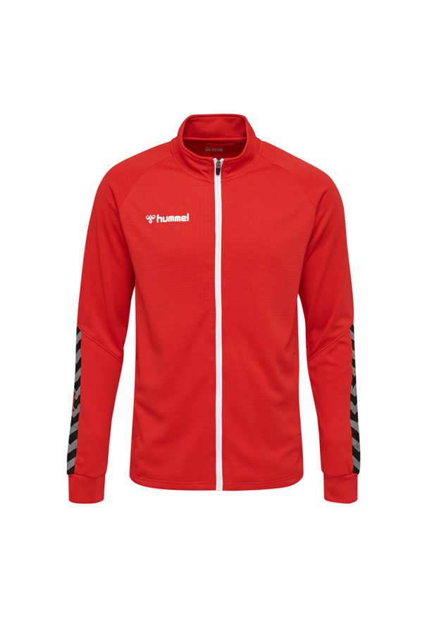 Kurtka Hummel Zip hmlAUTHENTIC Poly. Kolor: czerwony, różowy, wielokolorowy. Materiał: poliester. Sport: fitness