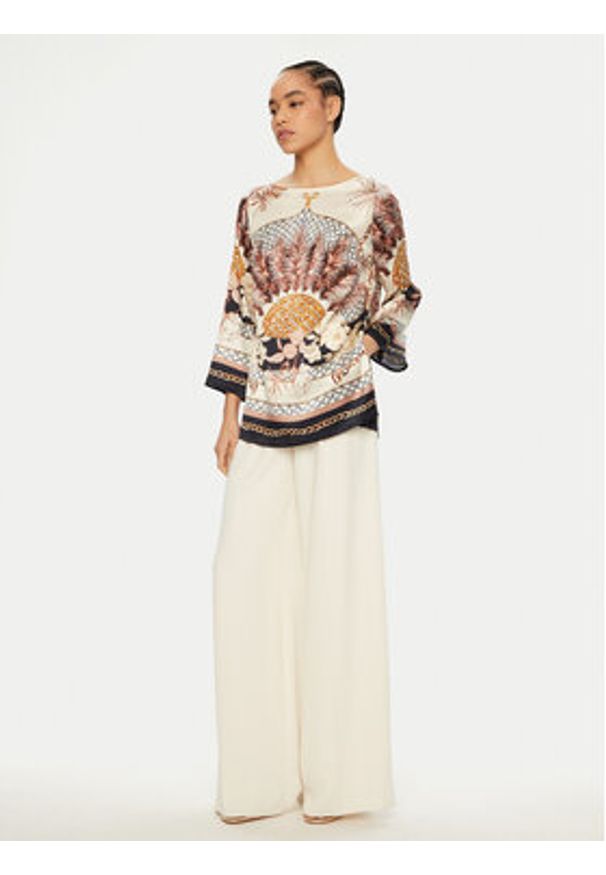Luisa Spagnoli Bluzka Beatriz 541747 Kolorowy Regular Fit. Materiał: jedwab. Wzór: kolorowy