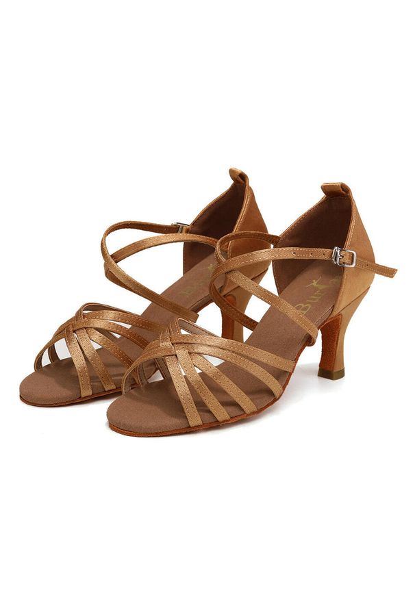 BURTAN - Buty taneczne damskie salsa taniec towarzyski Burtan Havana 7 cm. Kolor: wielokolorowy, różowy, beżowy. Sport: taniec