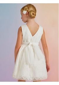 Abel & Lula Sukienka elegancka 5022 Biały Regular Fit. Kolor: biały. Materiał: bawełna. Styl: elegancki #4