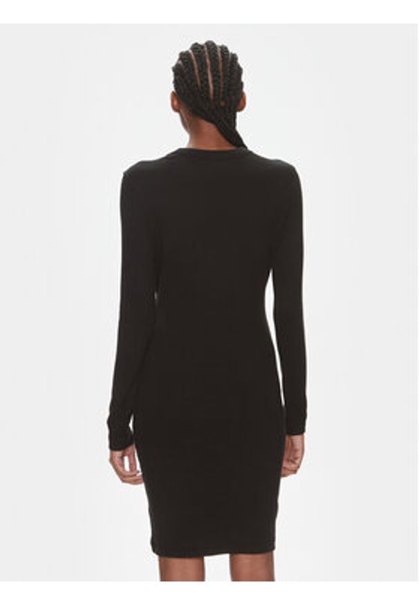 Hugo Sukienka codzienna Nemalia 50508635 Czarny Slim Fit. Okazja: na co dzień. Kolor: czarny. Materiał: bawełna. Typ sukienki: proste. Styl: casual