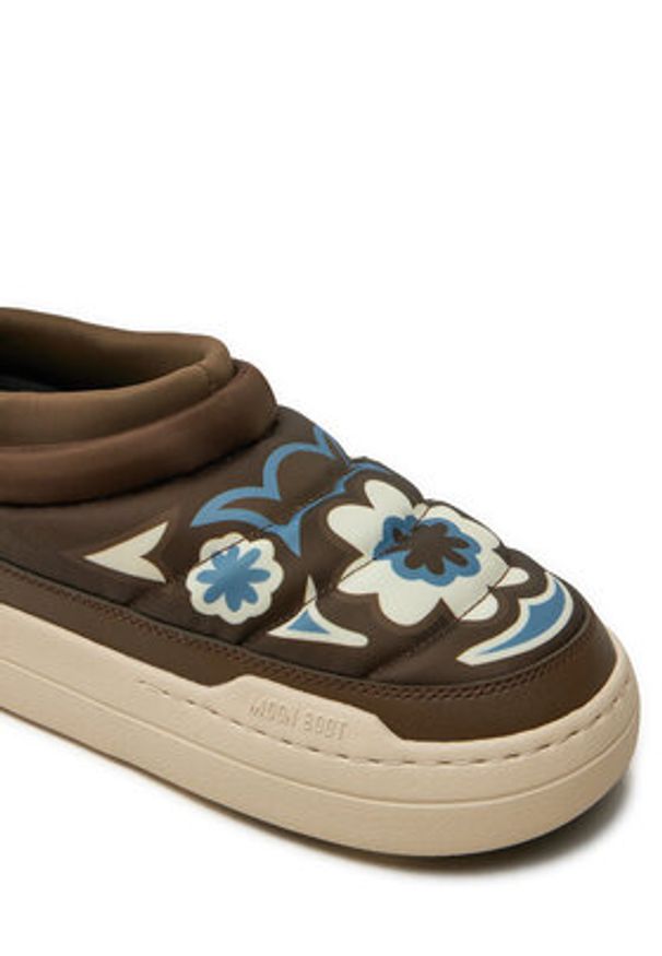 Moon Boot Botki Park Soft Flower 80D2470030 Brązowy. Kolor: brązowy. Materiał: skóra