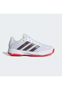 Adidas - Buty Stabil Indoor Kids. Kolor: czerwony, biały, wielokolorowy. Materiał: materiał. Sport: piłka ręczna