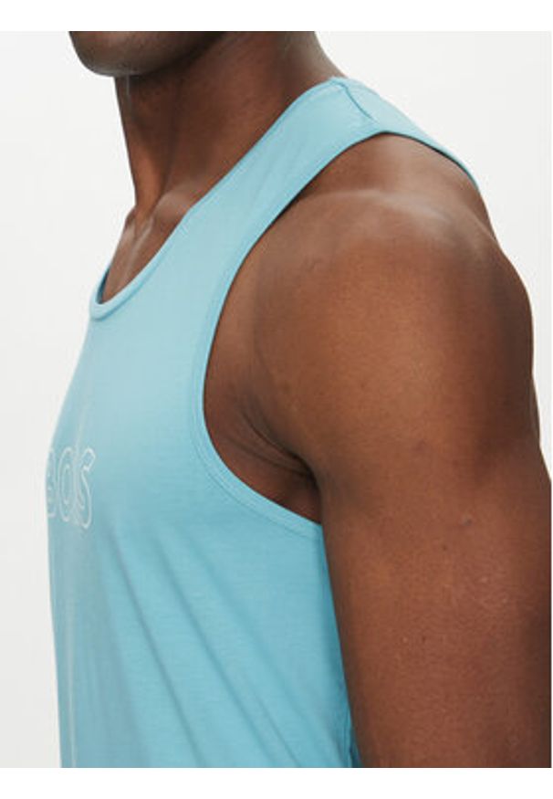 BOSS Tank top Beach 50491711 Błękitny Regular Fit. Kolor: niebieski. Materiał: bawełna