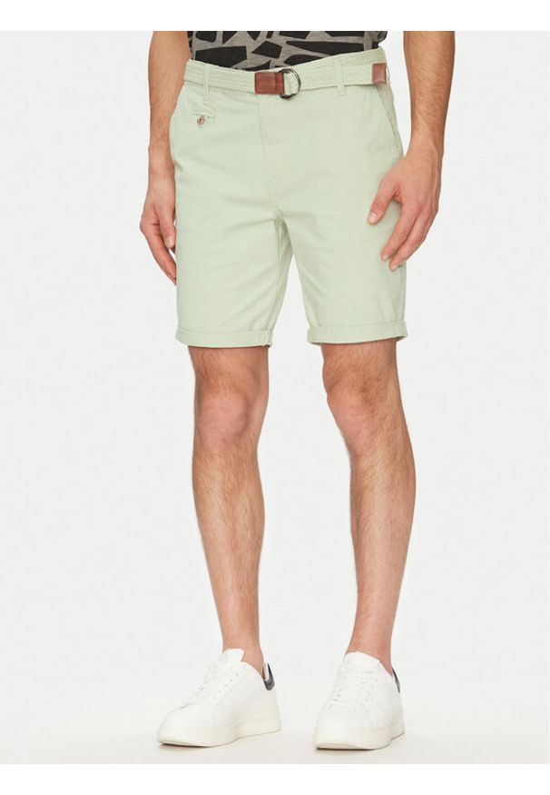 INDICODE Szorty materiałowe Inconor 70-060 Zielony Regular Fit. Kolor: zielony. Materiał: bawełna