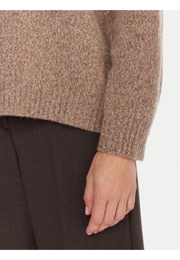 Weekend Max Mara Sweter Sibari 2525366152 Brązowy Relaxed Fit. Kolor: brązowy. Materiał: wełna