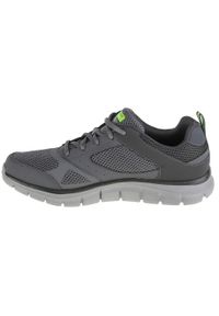 skechers - Buty do chodzenia męskie Skechers Tracksyntac. Zapięcie: sznurówki. Kolor: szary. Materiał: guma, materiał, syntetyk, tkanina. Szerokość cholewki: normalna. Sport: turystyka piesza