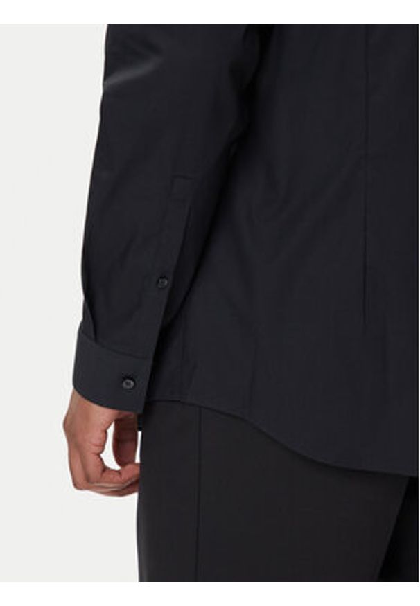 Hugo - HUGO Koszula Kaleb 50551253 Czarny Slim Fit. Kolor: czarny. Materiał: bawełna