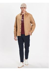 TOMMY HILFIGER - Tommy Hilfiger Kurtka jeansowa Solid MW0MW31773 Brązowy Regular Fit. Kolor: brązowy. Materiał: jeans, bawełna #5