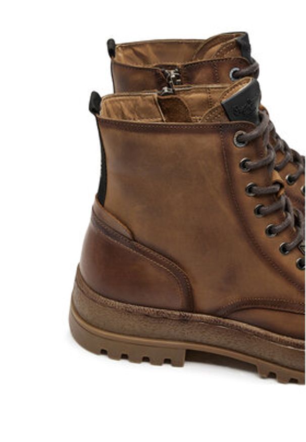 Pepe Jeans Trapery PMS50258 Brązowy. Kolor: brązowy. Materiał: skóra
