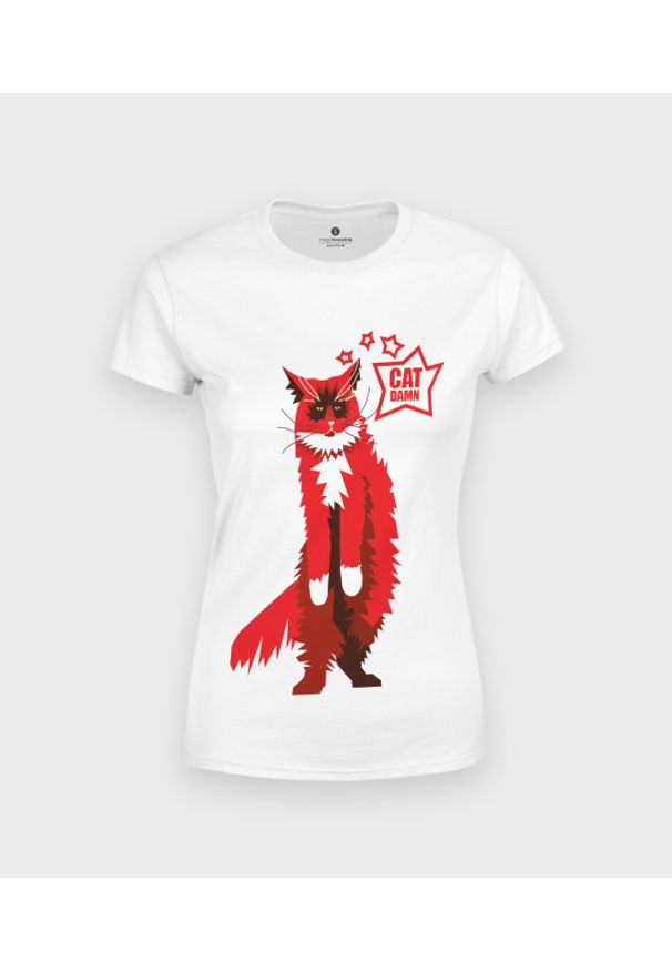 MegaKoszulki - Koszulka damska Cat damn. Materiał: bawełna
