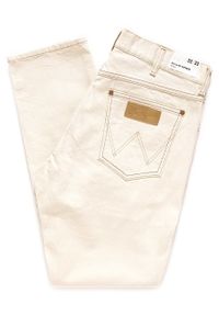 Wrangler - WRANGLER SPODNIE MĘSKIE SLIDER NATURAL SAND W18RUQ24U. Wzór: jednolity #7