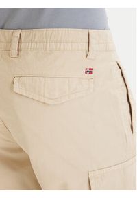 Napapijri Szorty materiałowe NP0A4HOT Beżowy Regular Fit. Kolor: beżowy. Materiał: bawełna #4