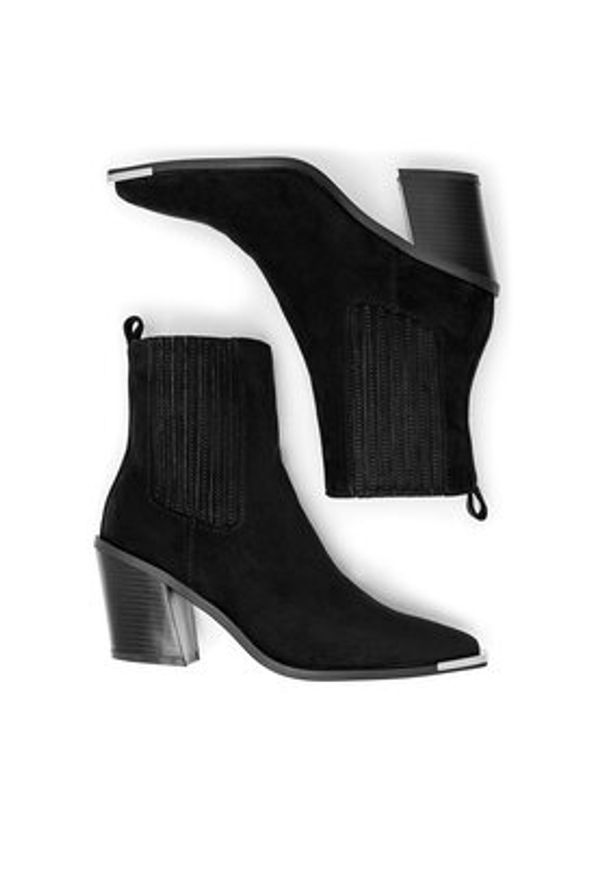 DeeZee Botki HY9057-5 Czarny. Kolor: czarny. Materiał: materiał