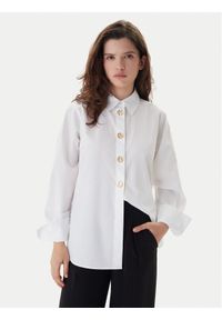 Karl Lagerfeld - KARL LAGERFELD Koszula B1W11012 Biały Regular Fit. Typ kołnierza: dekolt w karo. Kolor: biały. Materiał: bawełna #1