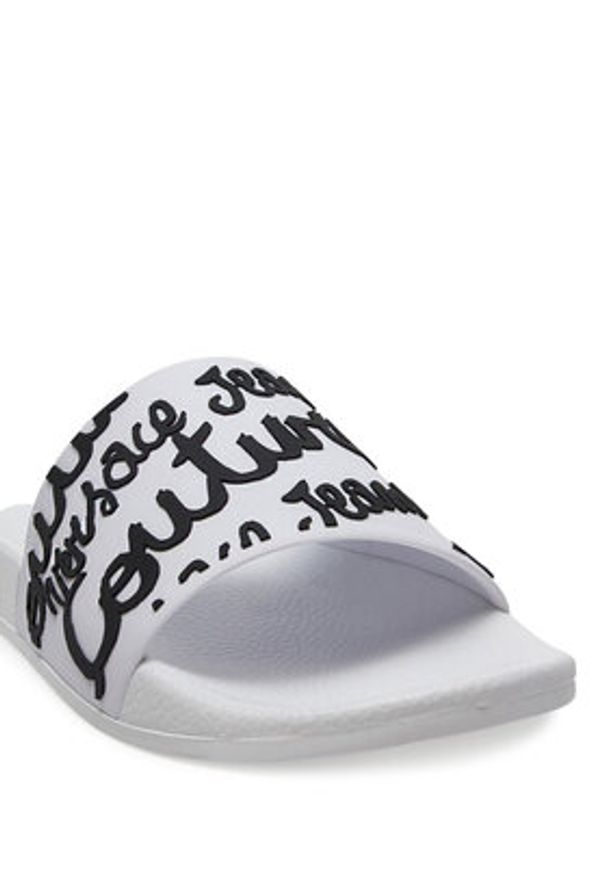 Versace Jeans Couture Klapki 78VA3SQ1 Biały. Kolor: biały