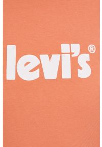 Levi's® - Levi's t-shirt bawełniany kolor pomarańczowy 17369.1839-Reds. Okazja: na spotkanie biznesowe. Kolor: pomarańczowy. Materiał: bawełna. Wzór: nadruk. Styl: biznesowy #5