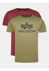 Alpha Industries Komplet 2 t-shirtów Basic 106524 Kolorowy Regular Fit. Materiał: bawełna. Wzór: kolorowy