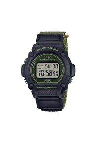 Casio Zegarek W-219HB-3AVEF Czarny. Kolor: czarny. Materiał: materiał #1