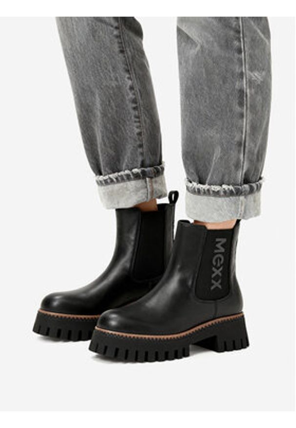 MEXX Sztyblety CEO-MX/031C-WI23 Czarny. Kolor: czarny. Materiał: skóra