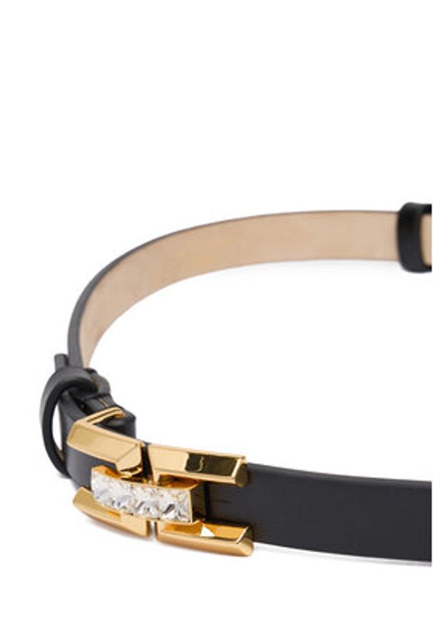 Elisabetta Franchi Pasek Damski CT-24S-62E2-V190 Czarny. Kolor: czarny. Materiał: skóra