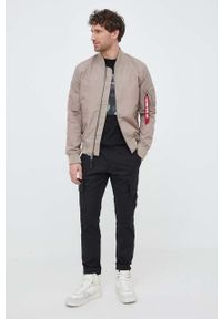 Alpha Industries kurtka bomber MA-1 TT męski kolor beżowy przejściowa. Kolor: beżowy #4