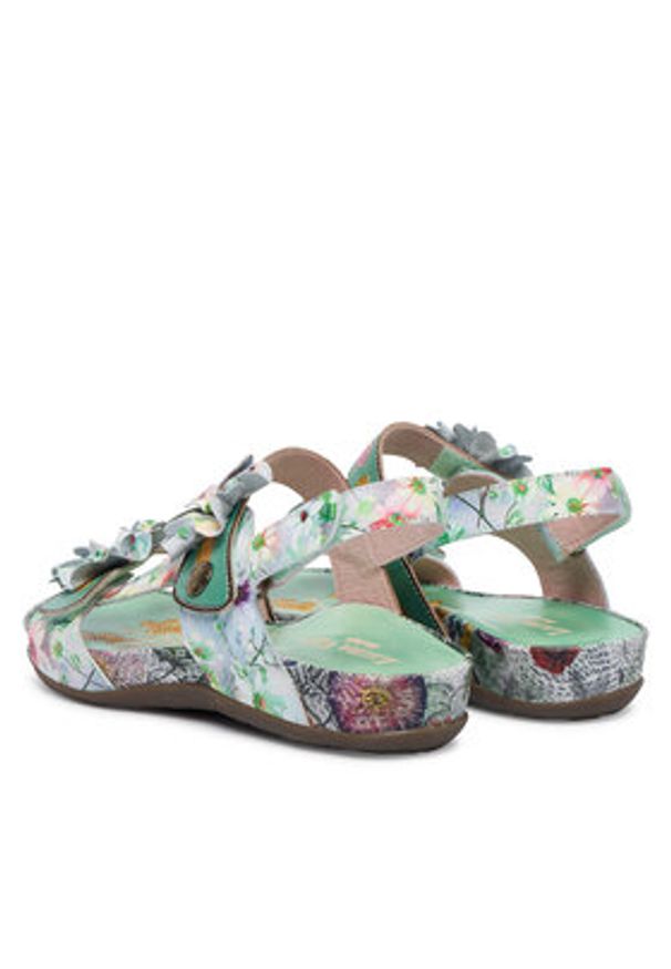 Laura Vita Sandały Liloo 06 Kolorowy. Materiał: skóra. Wzór: kolorowy