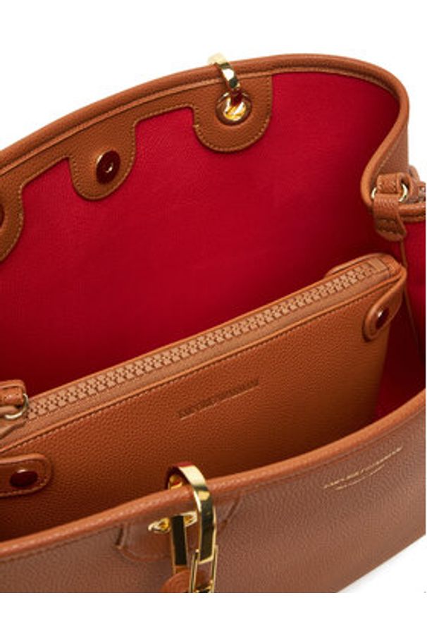 Emporio Armani Torebka EW000360 AF12103 M6030 Brązowy. Kolor: brązowy. Materiał: skórzane