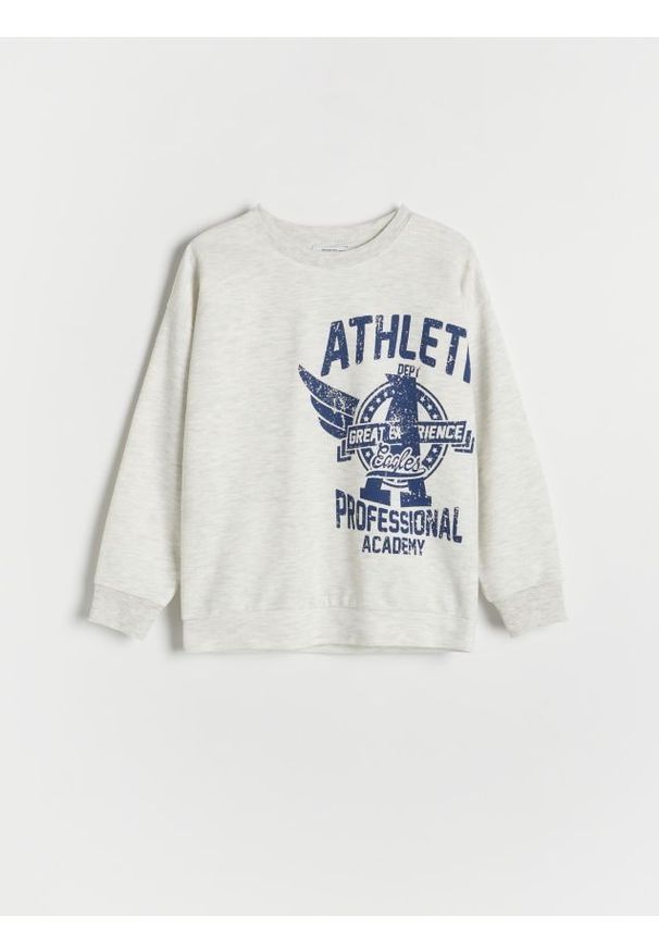 Reserved - Longsleeve z grubszej dzianiny - ciemnoszary. Kolor: szary. Materiał: dzianina. Długość rękawa: długi rękaw