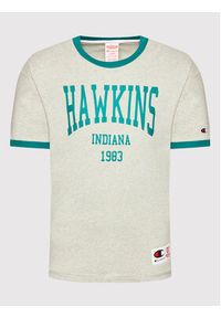 Champion T-Shirt Unisex STRANGER THINGS Hawkins 217756 Szary Custom Fit. Kolor: szary. Materiał: bawełna #10