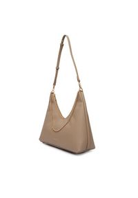 Calvin Klein Torebka Emblem Hw Pebble Shoulder Bag LV04F3495G Beżowy. Kolor: beżowy. Materiał: skórzane #5