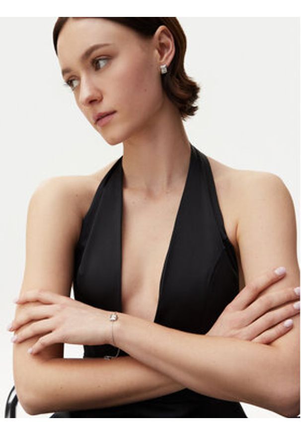 Guess Bransoletka JUBB05 171JW Srebrny. Materiał: metalowe. Kolor: srebrny
