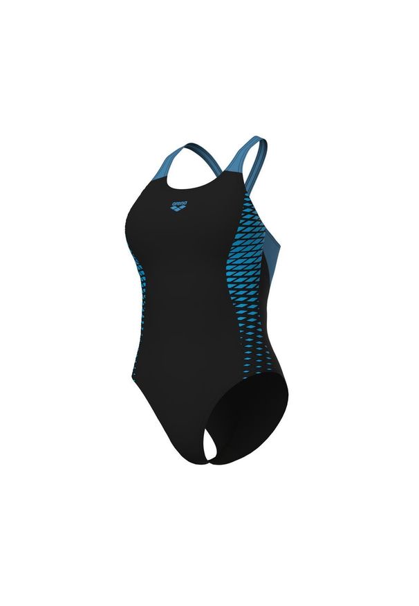 Damski kostium kąpielowy 1-częściowy Arena Openings. Kolor: czarny, niebieski, wielokolorowy