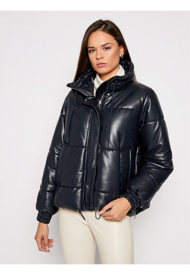 Kurtka z imitacji skóry Sportmax Code. Kolor: czarny. Materiał: skóra