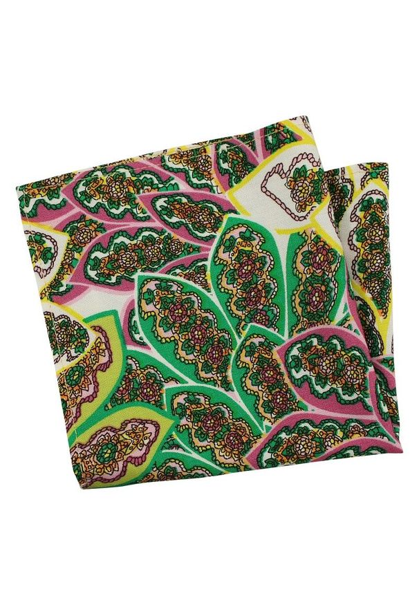 Wielokolorowa poszetka EM Men's Accessories w kolorowe wzory