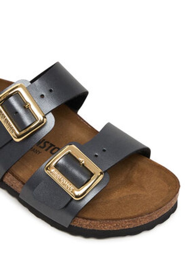 Birkenstock Klapki Sydney Cushion Buckle 1031689 Czarny. Kolor: czarny. Materiał: skóra