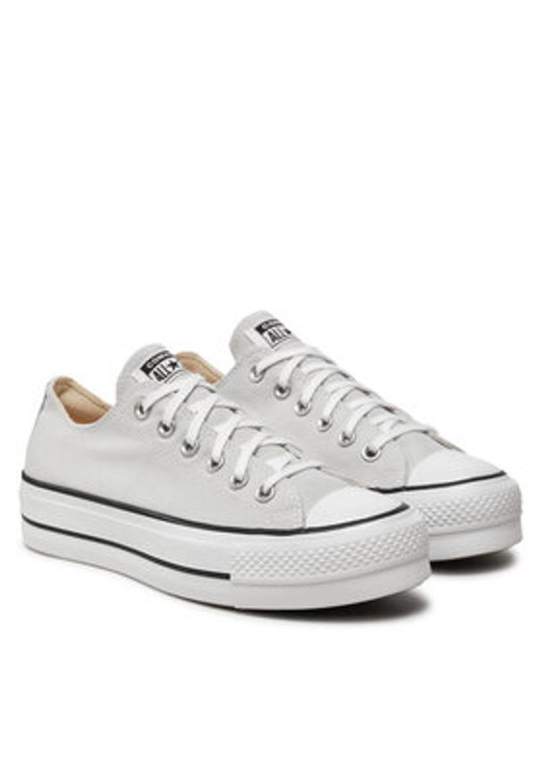 Converse Trampki Chuck Taylor All Star Lift Platform Ox A11538C Szary. Kolor: szary. Materiał: materiał. Obcas: na platformie