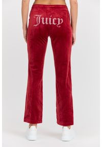 Juicy Couture - JUICY COUTURE Damskie czerwone spodnie dresowe Tina Track Pant. Kolor: czerwony. Materiał: dresówka. Długość: długie #7