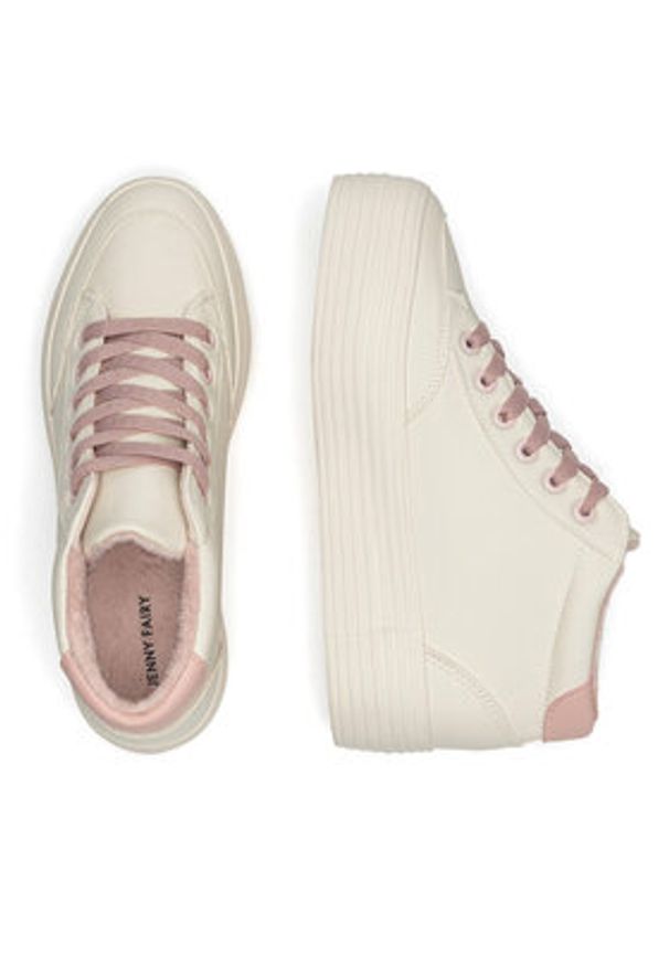 Jenny Fairy Sneakersy WFA3010-1 Écru. Materiał: skóra