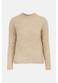 Y.A.S - Bardzo miękki sweter Alva. Kolor: beżowy. Materiał: prążkowany, wełna, dzianina. Styl: elegancki