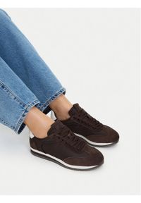 Gino Rossi - GINO ROSSI Sneakersy C-7657D Brązowy ciemny. Kolor: brązowy. Materiał: skóra, zamsz #1