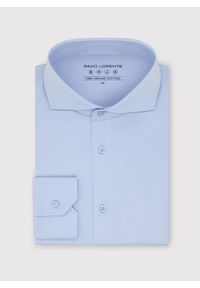 Pako Lorente - PAKO LORENTE – Jasnoniebieska koszula z dzianiny. Okazja: na co dzień. Kolor: niebieski, szary. Materiał: dzianina. Długość rękawa: długi rękaw. Długość: długie. Styl: casual #10