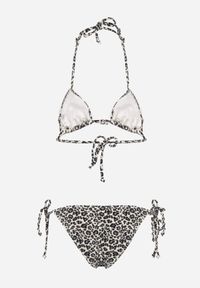 Born2be - Panterkowe Wiązane Bikini z Biustonoszem i Figami Kąpielowymi Aquilora #6