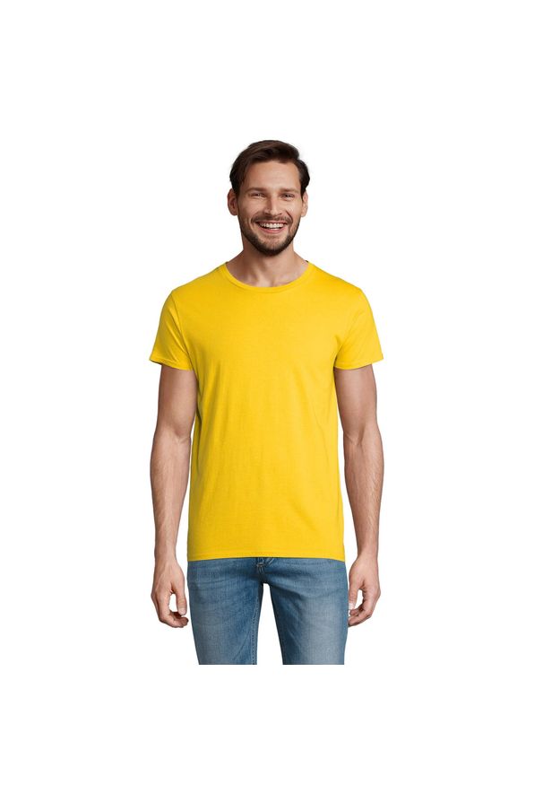 SOL'S - Koszulka Męska Crusader. Kolor: żółty. Sport: turystyka piesza