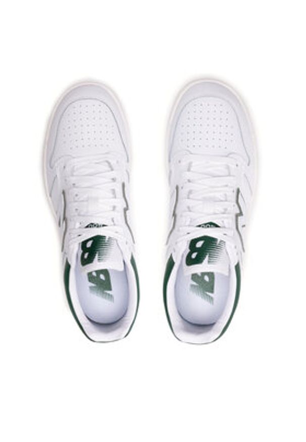 New Balance Sneakersy BB480LGT Biały. Kolor: biały. Materiał: skóra
