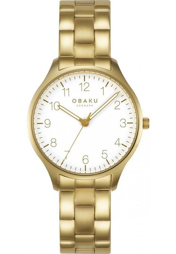 OBAKU - Zegarek damski Obaku Denmark V260LXGWSG-DAF złoty. Kolor: złoty