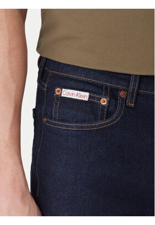 Calvin Klein Jeans Jeansy LV04RF946G Granatowy Straight Fit. Kolor: niebieski