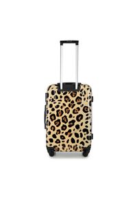 Wittchen - Średnia walizka z ABS-u z nadrukiem beżowo-brązowa. Kolor: brązowy, wielokolorowy, beżowy. Materiał: guma. Wzór: nadruk. Styl: wakacyjny #9