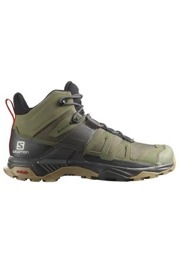 salomon - Buty trekkingowe męskie Salomon X Ultra Mid 4 Gtx. Kolor: zielony. Materiał: syntetyk, materiał. Szerokość cholewki: normalna. Sport: turystyka piesza